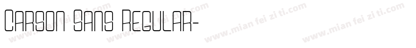 Carson Sans Regular字体转换